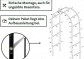 anaterra Zahradní oblouk pro popínavé rostliny, 2 ks, 18 mm