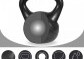 Gorilla Sports kettlebell činka, plast, černá, 10 kg