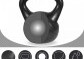 Gorilla Sports Kettlebell činka, plast, černá, 20 kg