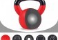 Gorilla Sports kettlebell činka, pogumovaný povrch, 10 kg