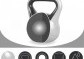 Gorilla Sports Kettlebell činka, vinylová, černá, 20 kg