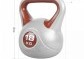 Gorilla Sports Kettlebell činka, vinylová, hnědá, 18 kg