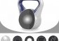 Gorilla Sports Kettlebell činka, vinylová, modrá, 12 kg