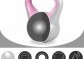 Gorilla Sports Kettlebell činka, vinylová, růžová, 2 kg