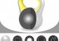 Gorilla Sports Kettlebell činka, vinylová, žlutá, 4 kg