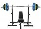 Gorilla Sports Posilovací lavice + nakládací set 127,5 kg