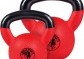 Gorilla Sports Sada kettlebellů, pogumovaný povrch, 28 kg