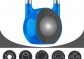 Gorilla Sports Soutěžní kettlebell, modrý, 12 kg