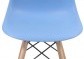 Miadomodo Sada 2 jídelních židlí s plastovým sedákem, modrá