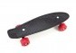 Skateboard - pennyboard 43cm, nosnost 60kg plastové osy, černá, červená kola