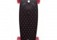 Skateboard - pennyboard 43cm, nosnost 60kg plastové osy, černá, červená kola