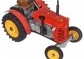 Traktor Zetor 25A červený na klíček kov 15cm 1:25 v krabičce Kovap