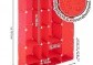 Úsporný zásuvný regál, 161 x 127 x 37 cm, červený